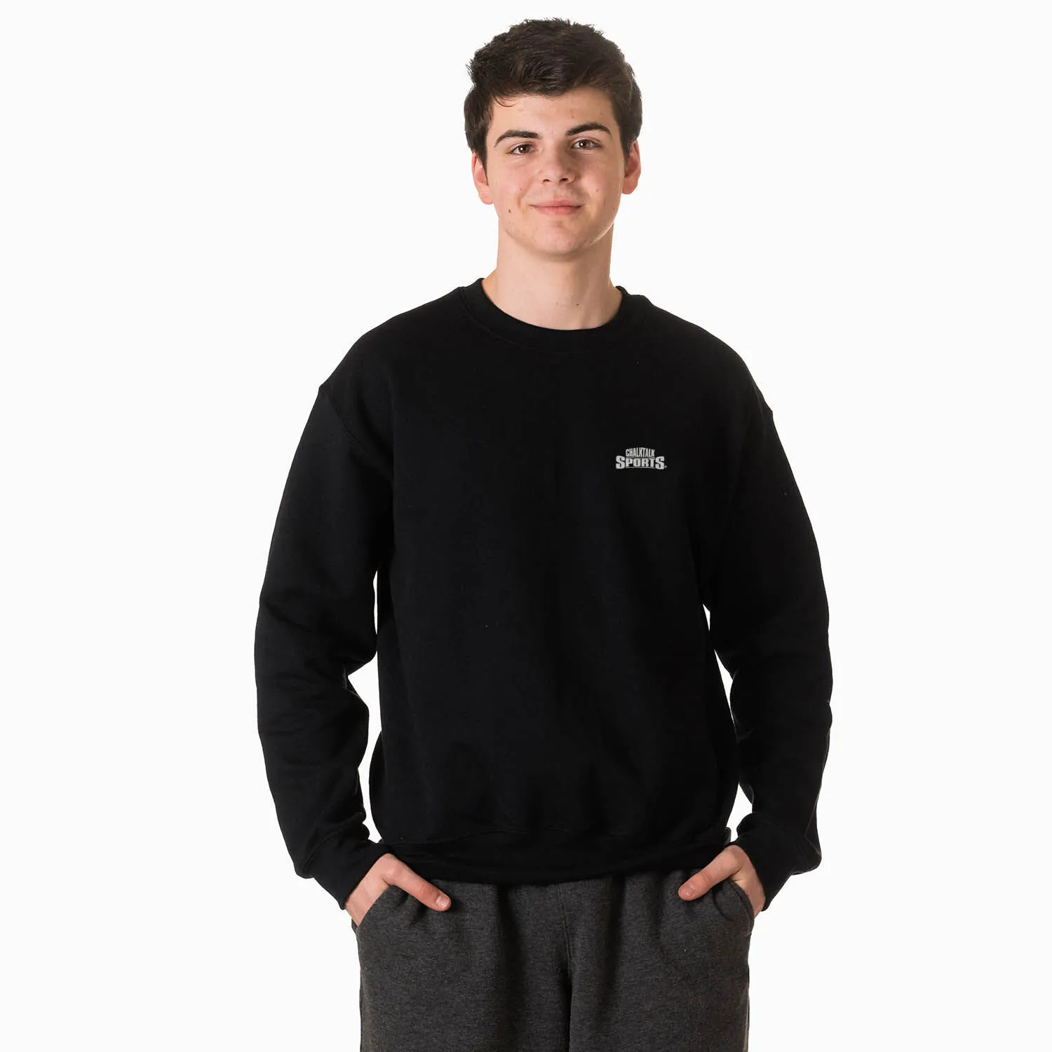 Basketball Crewneck Sweatshirt - Eat Sleep Basketball (Back Design) 